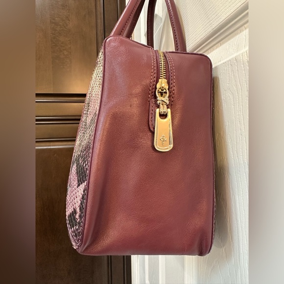 Purple with animal print accent Cole Haan bag. - Picture 4 of 15